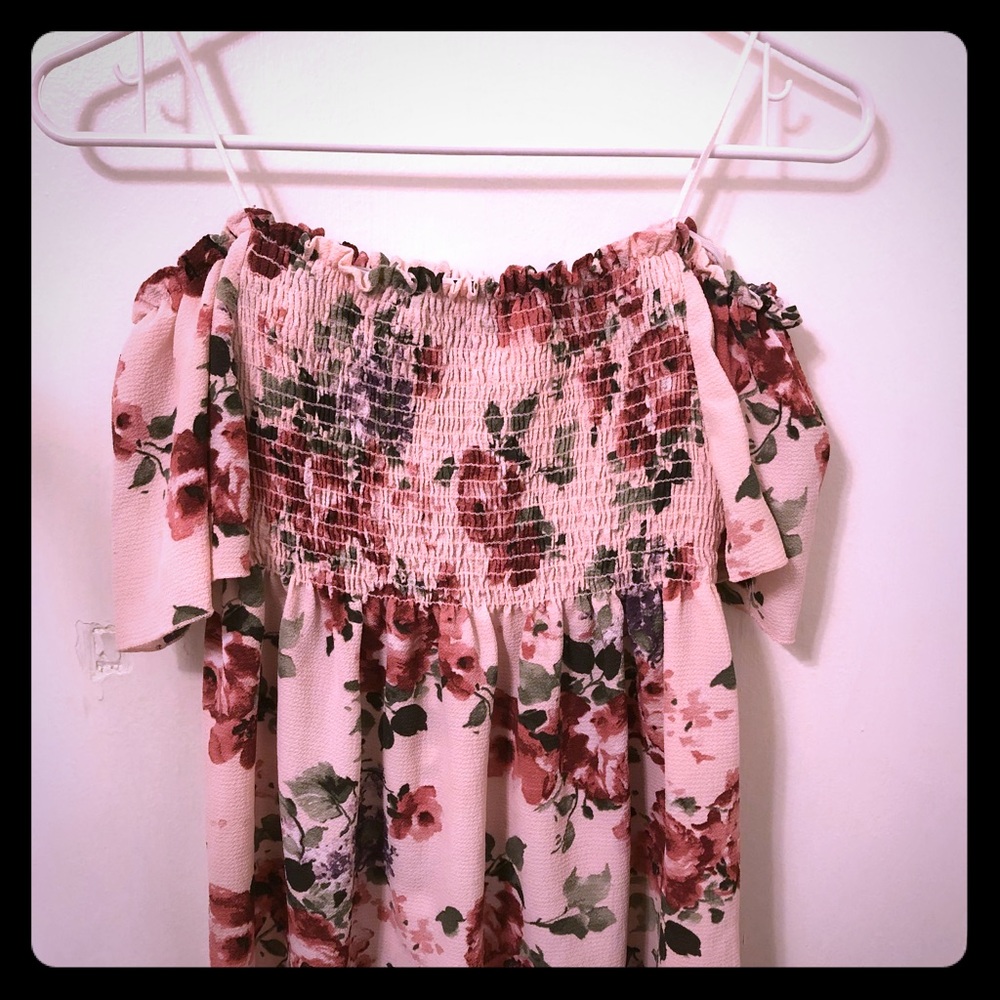 Off the shoulder floral blouse